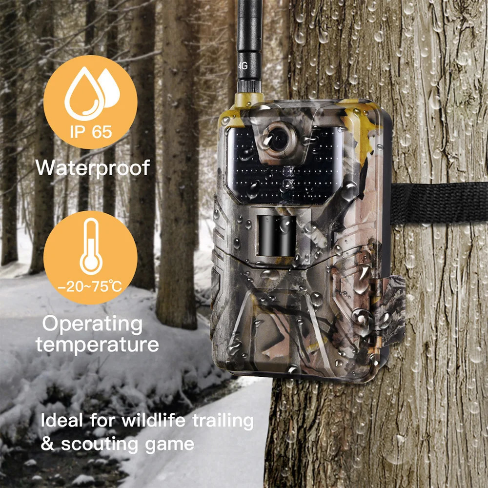 Suntekcam HC900LTE 4G Hunting Trail Camera 20MP 940nm Po Traps 03s MMSSMSPFTP Wild 44LED IP65 240422