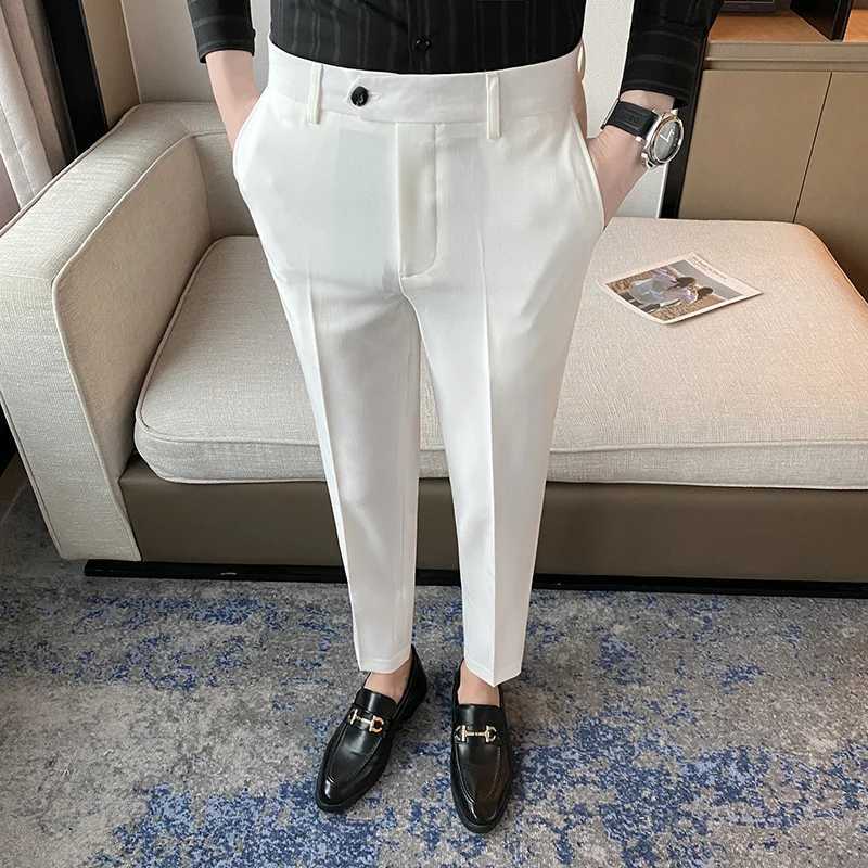 2023 Beauty Wedding Dress Mens Formal Set Pants White and Black Green Stage Performance Banquet Business Social Slim Trousers W24241123
