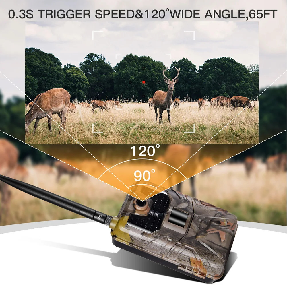 Suntekcam HC900LTE 4G Hunting Trail Camera 20MP 940nm Po Traps 03s MMSSMSPFTP Wild 44LED IP65 240422
