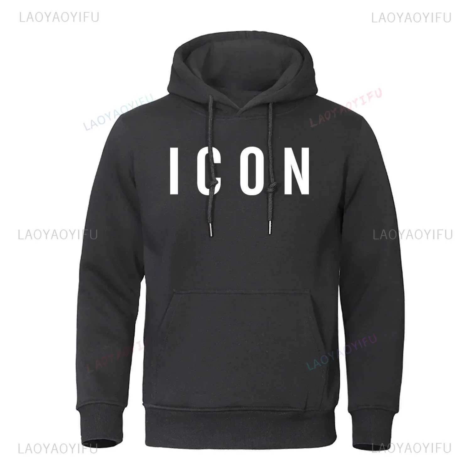 Men's Hoodies Sweatshirts Icon letter pattern hoodie wool hoodie mens personalized hip-hop casual hoodie Crewneck wool latte sport J241123