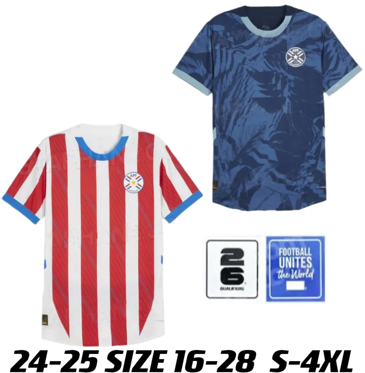 2024 2025 Paraguay Soccer Jersey 2024 25 Copa America Camisa Home Away Football Shirt Kit Size S-4XL