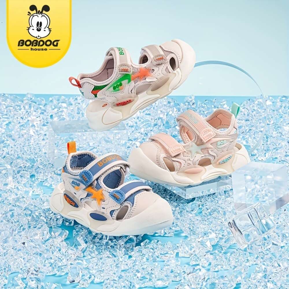 BOBDOG House Unisex Kid's Toddler's Close Toe Breathable Sandals Comfy Durable Soft Sole Beach Water Shoes for Boy's & Girl's Outd