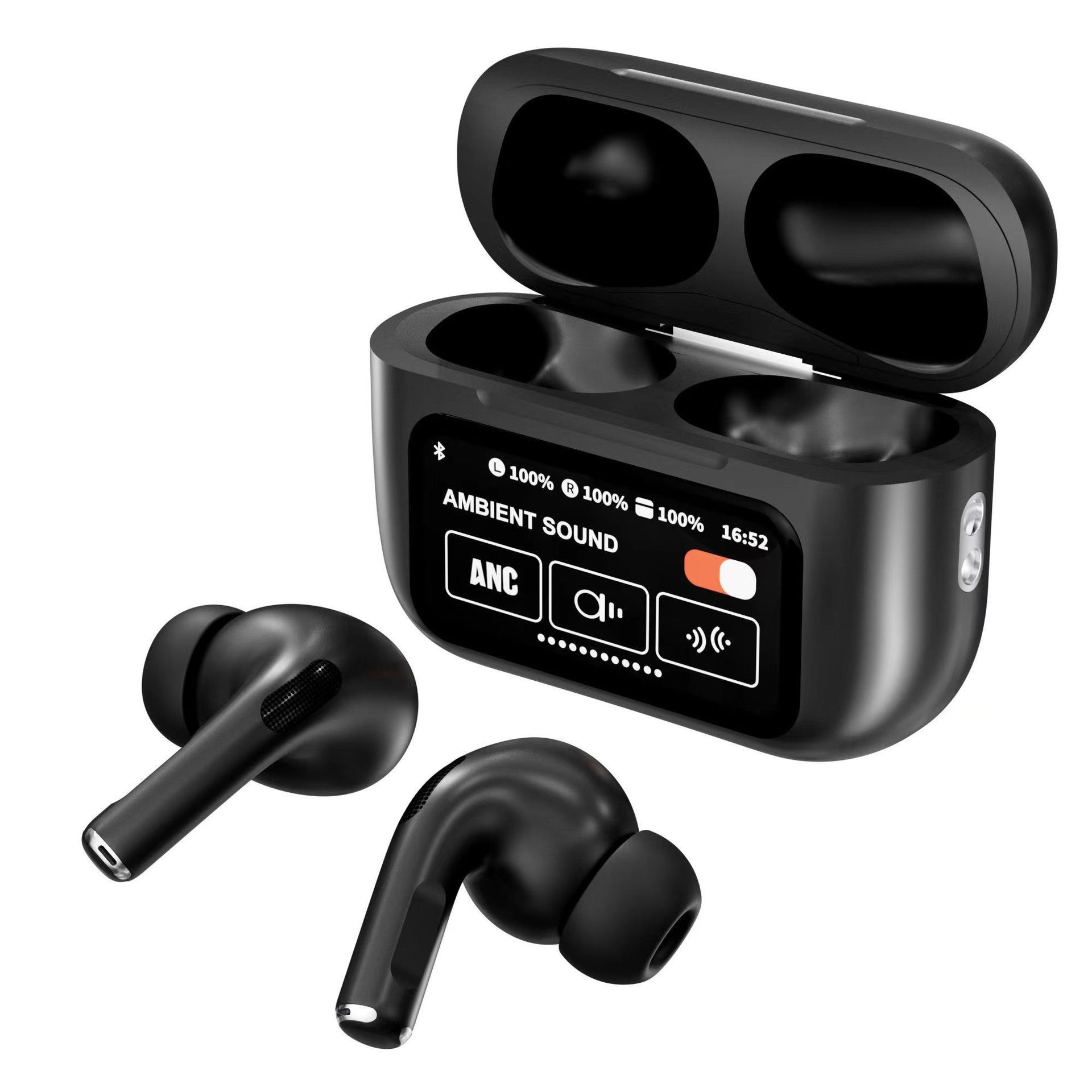 Wholesale A9Pro Earbuds Wireless Smart Sport Headphones Electronics ANC Touch Screen Earphones Gaming Noise Cancelling Headset