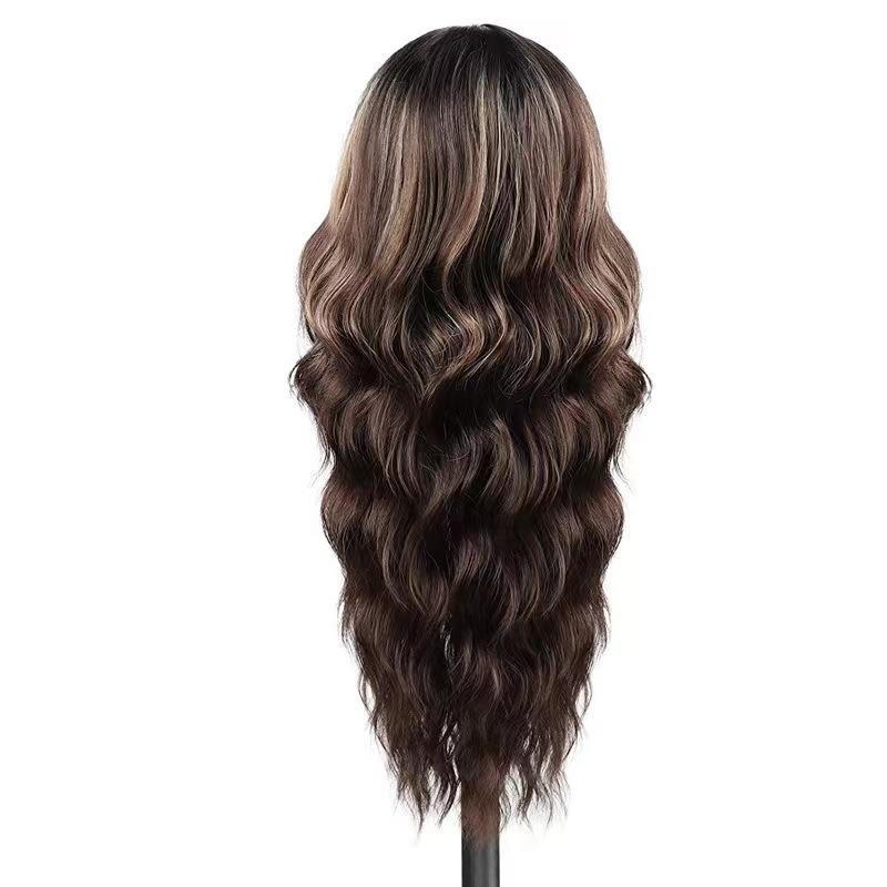 Sale Long Deep Wave Full Lace Front Wigs Human Hair Curly 10 Styles Female Synthetic Natural Synthetic Hair Lace Wigs Free Fast Delivery