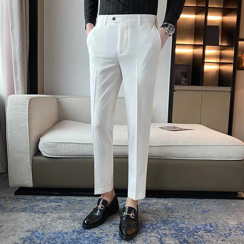 2023 Beauty Wedding Dress Mens Formal Set Pants White and Black Green Stage Performance Banquet Business Social Slim Trousers W24241123