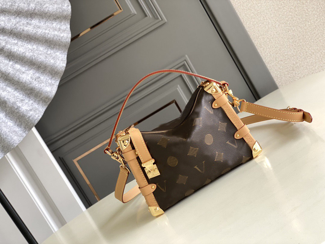 designer bag M46358 side trunk pm Soft box bag for women genuine leather shoulder crossbody package clutch handbag luxury brand evening bags tote bag