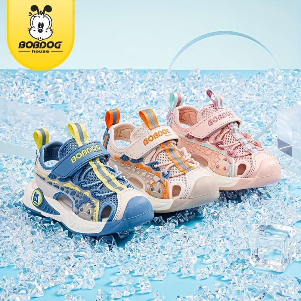 BOBDOG House Girl's Trendy Close Toe Breathable Sandals Comfy Durable Beach Water Shoes for Kid's Outdoor Activities, Summer BJ22655