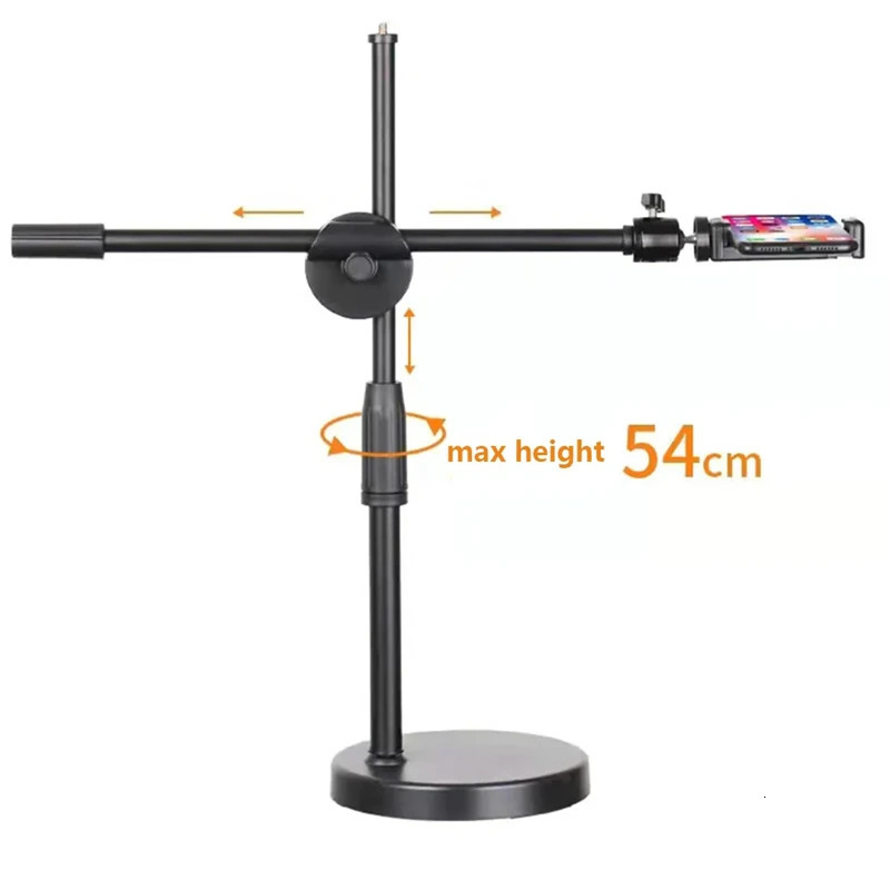 with Ring Tripod Light Table Tabletop Shooting Stand Tripods Mobile Phone Holder Boom Arm for Nail Art Pography 240418 top s