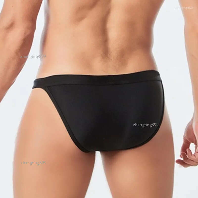 Men's Swimwear Sexy Mens Swim Briefs With Bulge Big Pouch Mini Swimming Trunks Brazilian Bikini Bathing Suit Beach Shorts Gay Desmiit