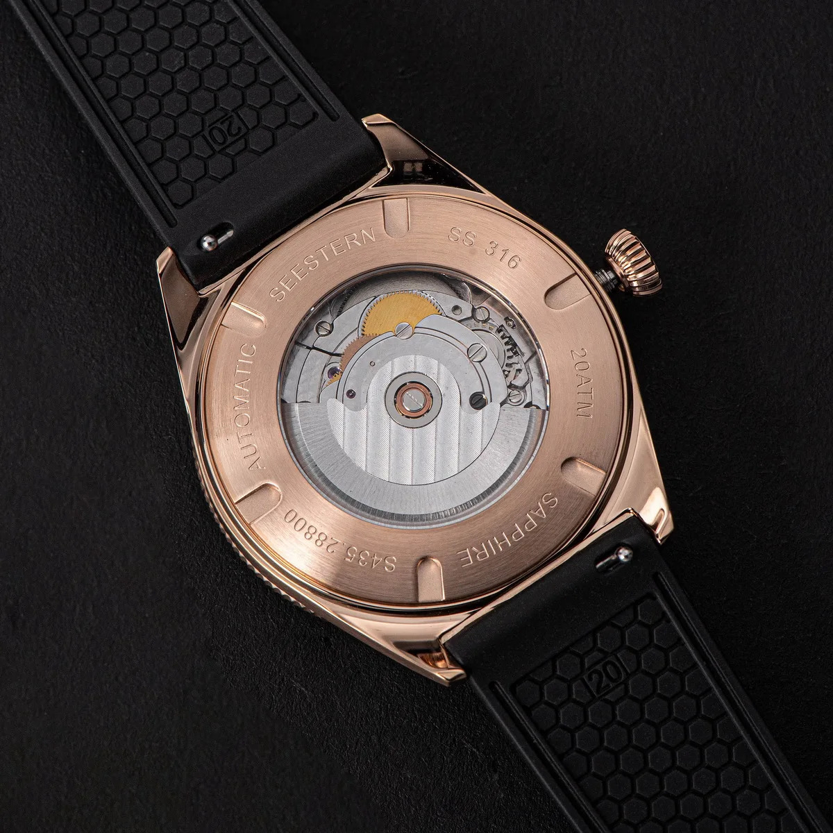SEESTERN Diveing Watch of Men Automatic Mechanical Wristwatches 20bar Waterproof Sapphire ST2130 Movement BGW9 Luminous S435 240419