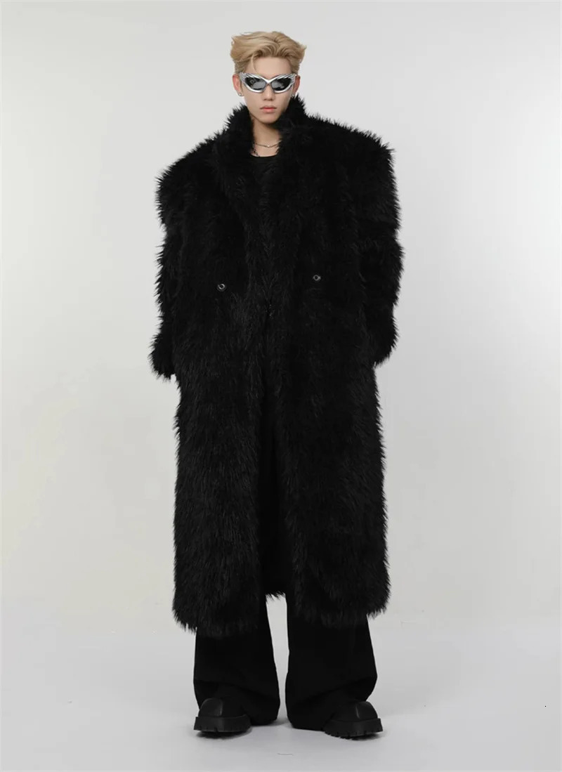 S-6XL size fashionable mens jacket loose and warm mint velvet mens winter jacket black outdoor sports and leisure long park 241122