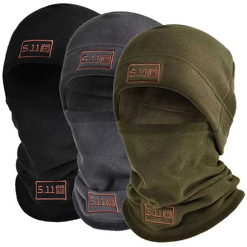 Tactical Fleece Hat Scarf Set Thermal Head Cover Winter Warm Balaclava Face Mask Sports Cycling Bonnet Neck ProtectorW250512