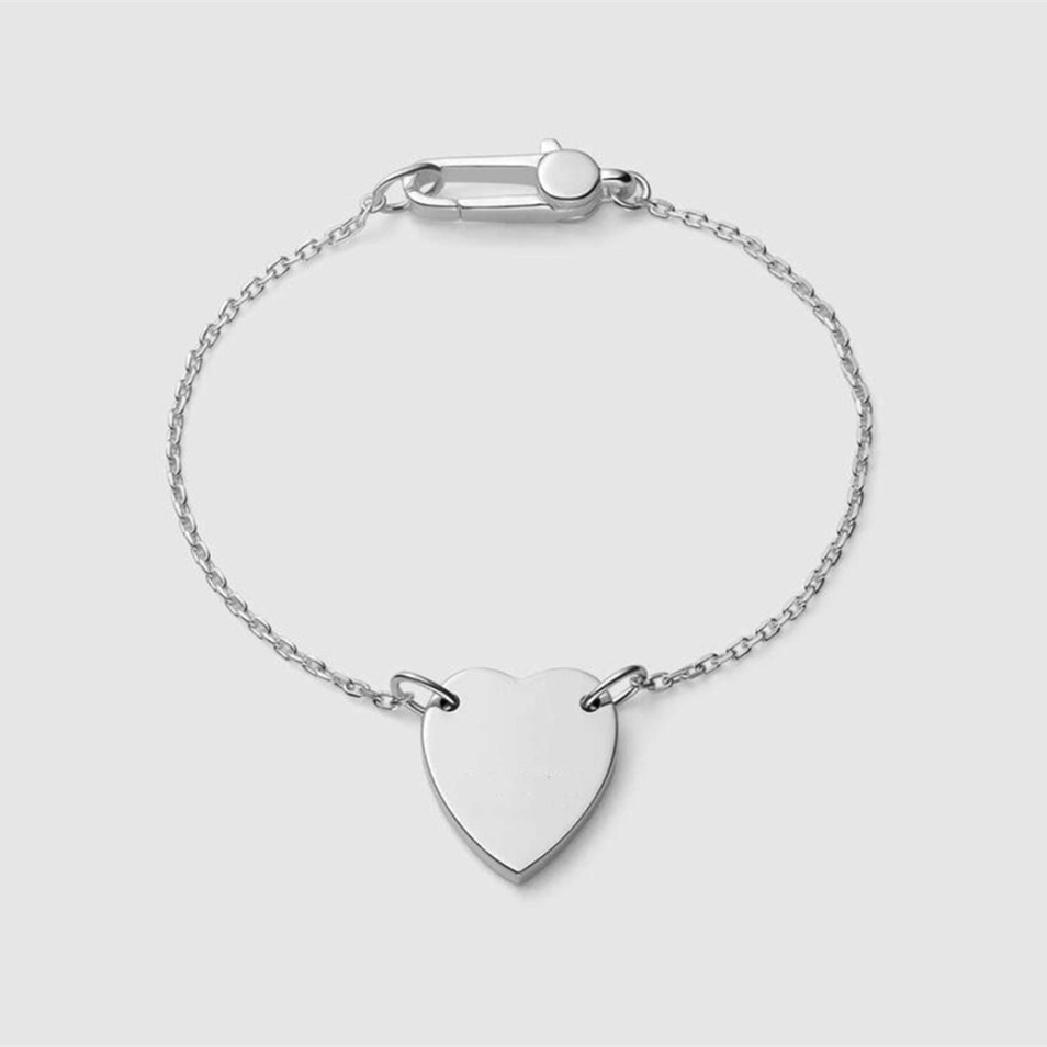 Top Luxury bracelet Design Love Heart Bracelet High Quality 925 Silver Plated Material Chain Necklace Fashion Jewelry