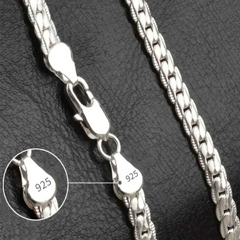 Hot selling high-quality 925 sterling silver 5MM 18K gold full side chain necklace for mens fashion wedding engagement jewelry X2411231