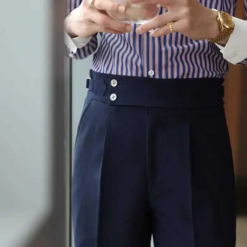 White mens summer pants 9-piece cut straight mens suit mens anti wrinkle retro 2024 classic formal designer clothing fashion W24241123