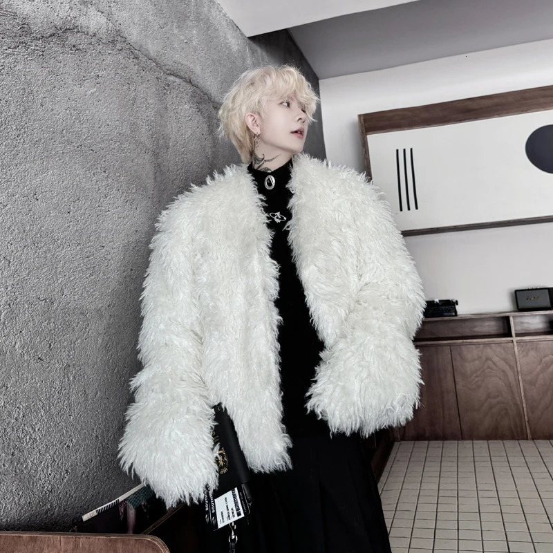 Mens Winter Clothing Mink Jacket Mens Fashion Handsome Thick Fur Short Cotton Pad Coat 241122