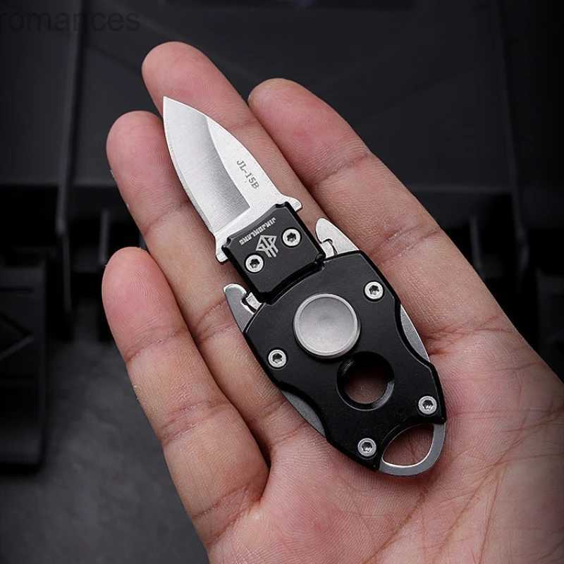 Decompression Toy 2in1 EDC Toys Fidget Spinner Mini Knife Outdoor Pocket High Hardness Self-defense Gyroscope for Adults Gift Small Folding Knife d240