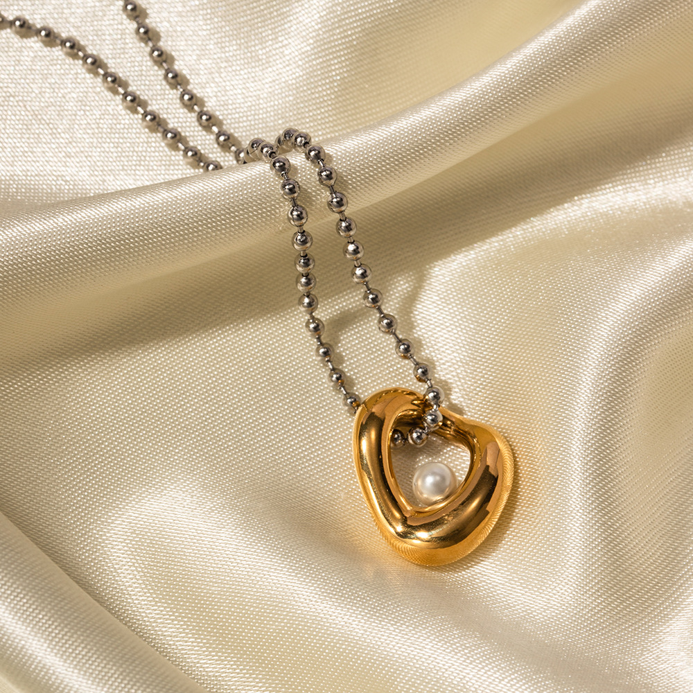 Designer Personalized Pendant Necklace for Women Plated 18k Gold Silver and Pearl Beads Set in Color. Personalized Pendant for Party and Banquet Gifts