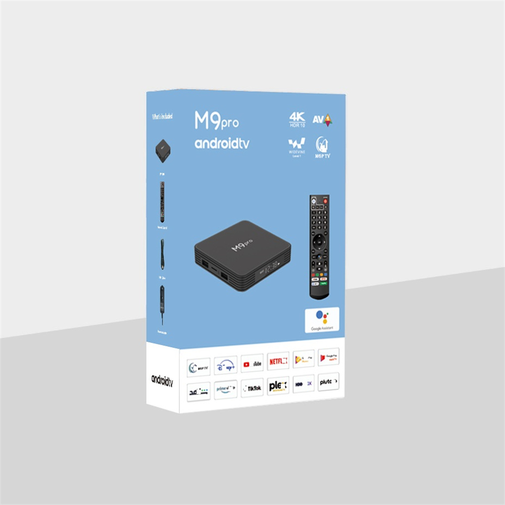 France in stock M9 Pro TV box 4K Amlogic S905x4 Android 11.0 MGP 4gb 64gb smart android ATV Set top box 1000M lan BT Voice remote