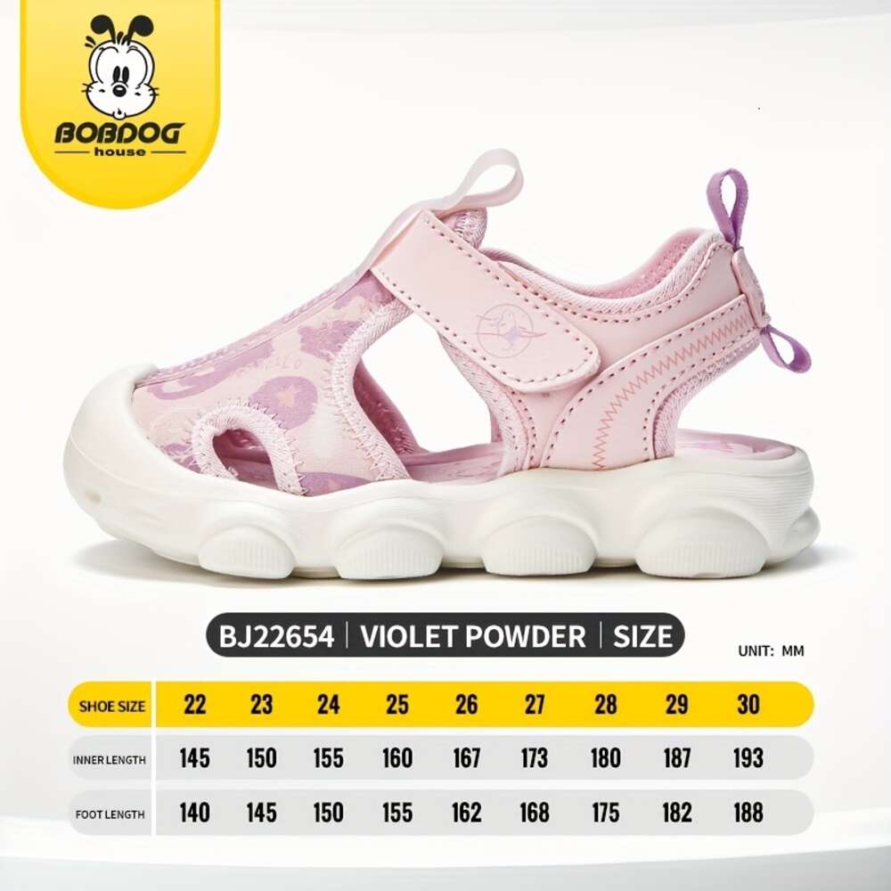 BOBDOG House Girl's Close Toe Breathable Sandals Comfy Durable Beach Water Shoes for Kid's Outdoor Activities BJ22654