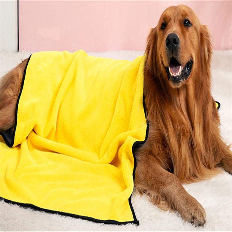 Nanofibers Quick Dry Super Absorbent Microfiber Dog Bath Towel for Small Medium Large Dogs Cats