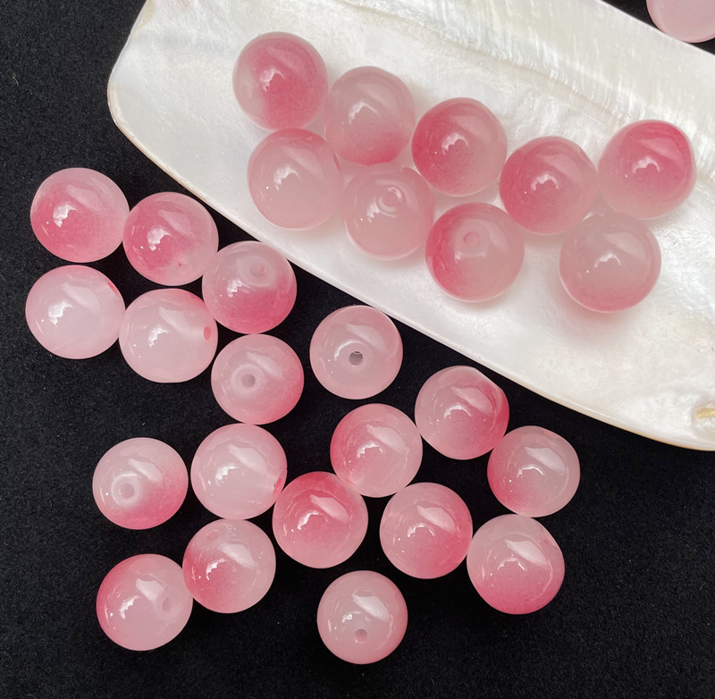 Glass Beads 12mm Crystal Beads Glass Round Beads Gemstone Ball Beads Bracelet Beads Loose Spacer Beads