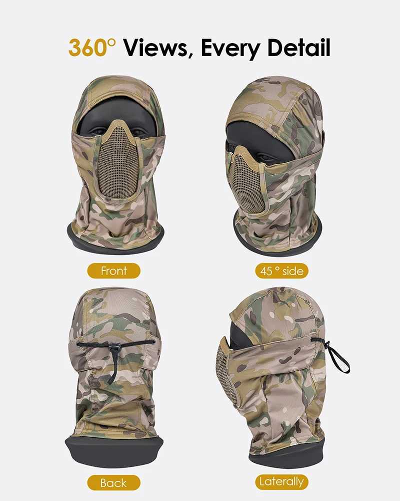 Onetigris Balaclava mesh mask a ninja tactical mask with full face protectionW241123