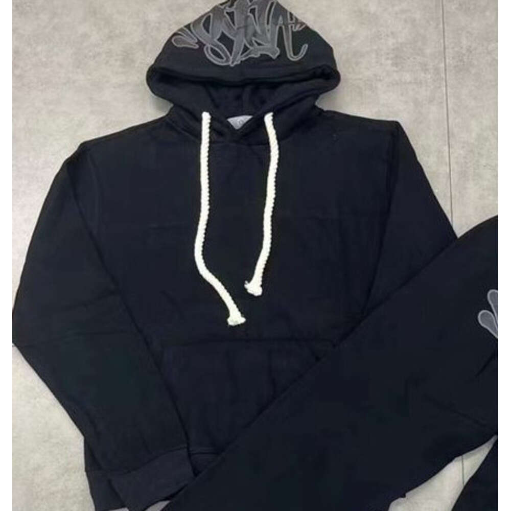 Synawords Sportswear High Street Hip Hop Synas World Foam Printed Streetwear Tracksuit For Men Designer Sweatsuit Stacked Sweatpants Trouser Sweatshirt Hoody 866