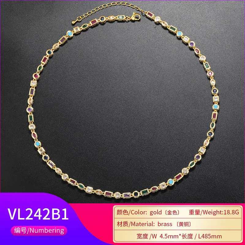 ZHUKOU womens candy necklace cubic zirconia mens necklace original couple necklace fashion jewelry wholesale VL242 X241123