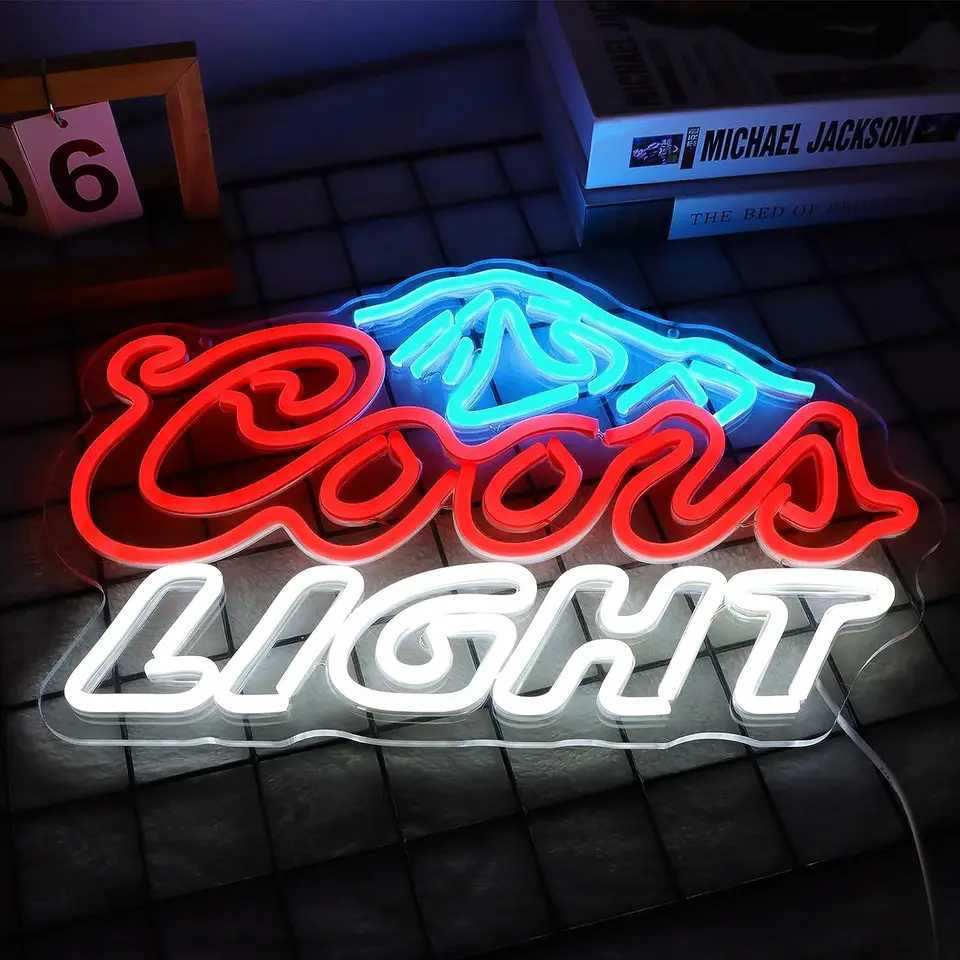 Crs LIGHT Beer Neon Signs USB Powered Dimmable Neon Light Led Lights Signs for Man Cave Pub Party Bar Gifts Wall Art Decor Lamp Z241123