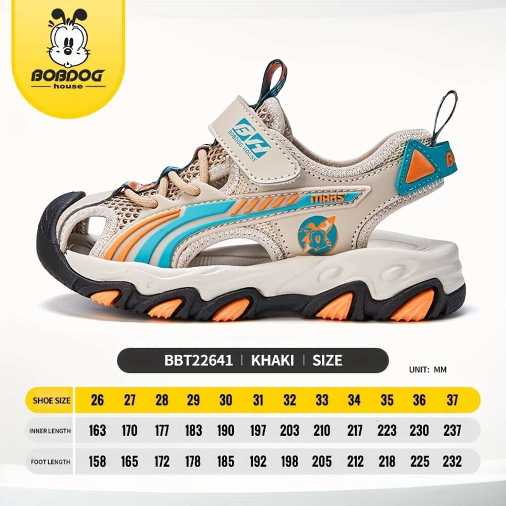 BOBDOG Unisex Kid's Close Toe Breathable Sandals Comfy Durable Casual Beach Water Shoes for Boy's & Girl's Outdoor Activities BBT22641