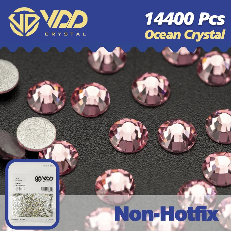 VDD 14400Pcs Wholesale High Quality Glass Crystal Rhinestones Non fix Strass Flatback Diamond Nail Art DIY Craft Decorations 240412