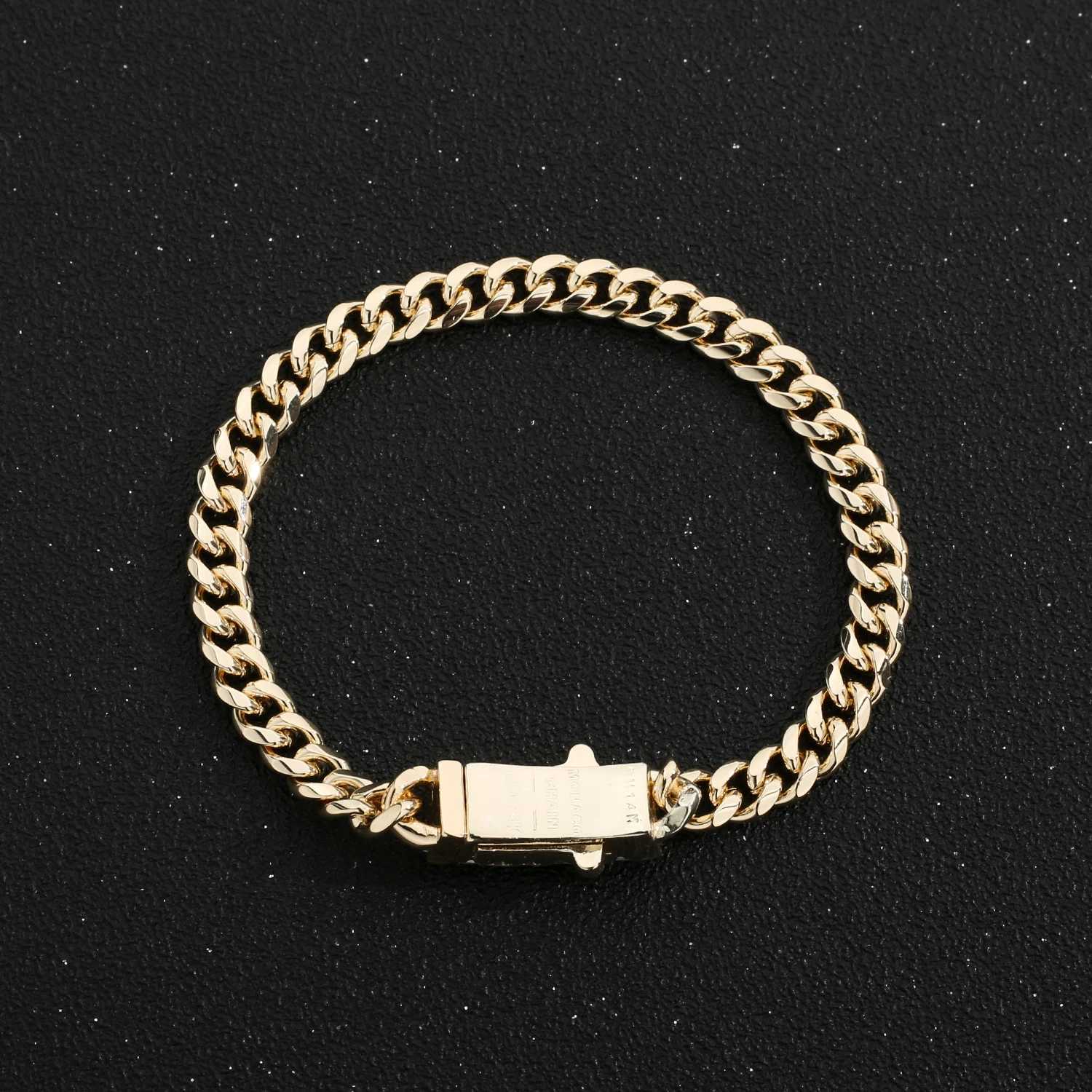 14K Monaco new chain for men and women brass cubic zirconia fashionable Monaco bracelet for men and women X250625