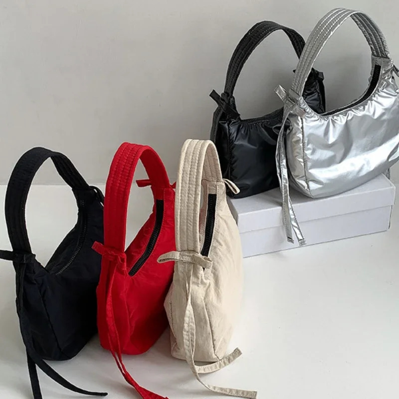 Fashionable and cute matching womens nylon handbag cool shopping PU autumn mini bag 241122