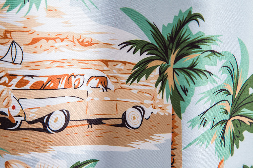 mens t shirts Casual Shirts Summer Beach Short-sleeved Shirt Mens Printed Hawaiian Shirt Seaside Vacation Travel Loose Large Size Coconut tree print f