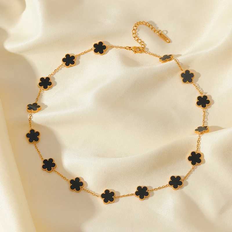EILIECK 316L stainless steel white plum blossom necklace womens fashion party gift necklace chain jewelry X241123