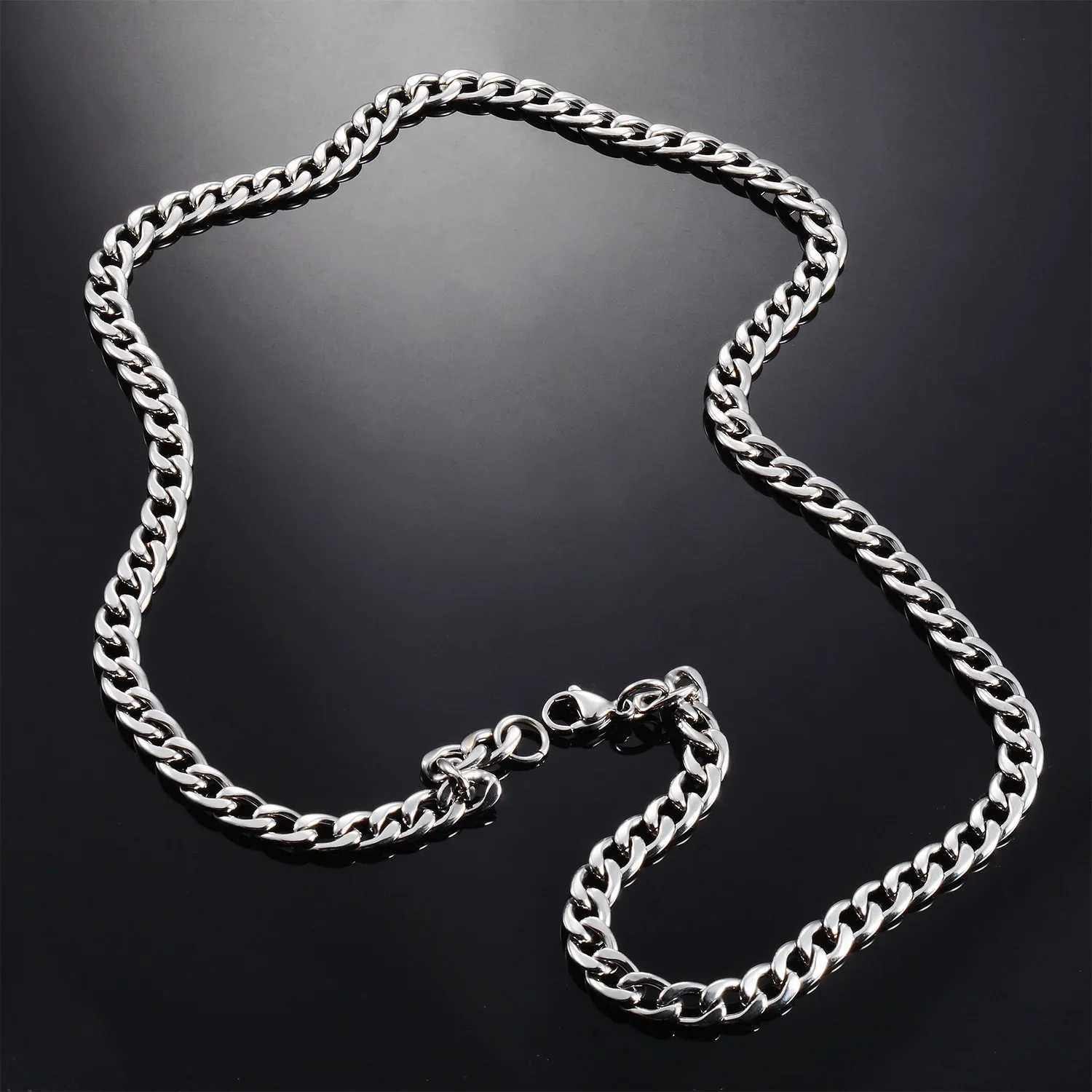 Classic Figaro Link 3-11.5MM Cu Necklace Stainl Steel Chain Hip Hop Jewelry Accories for Men WomenXJ241227