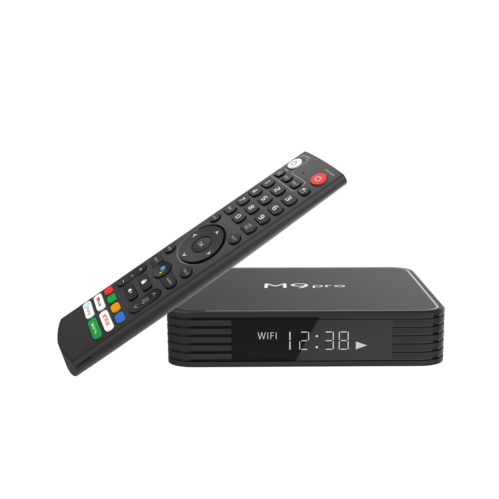 France in stock M9 Pro TV box 4K Amlogic S905x4 Android 11.0 MGP 4gb 64gb smart android ATV Set top box 1000M lan BT Voice remote