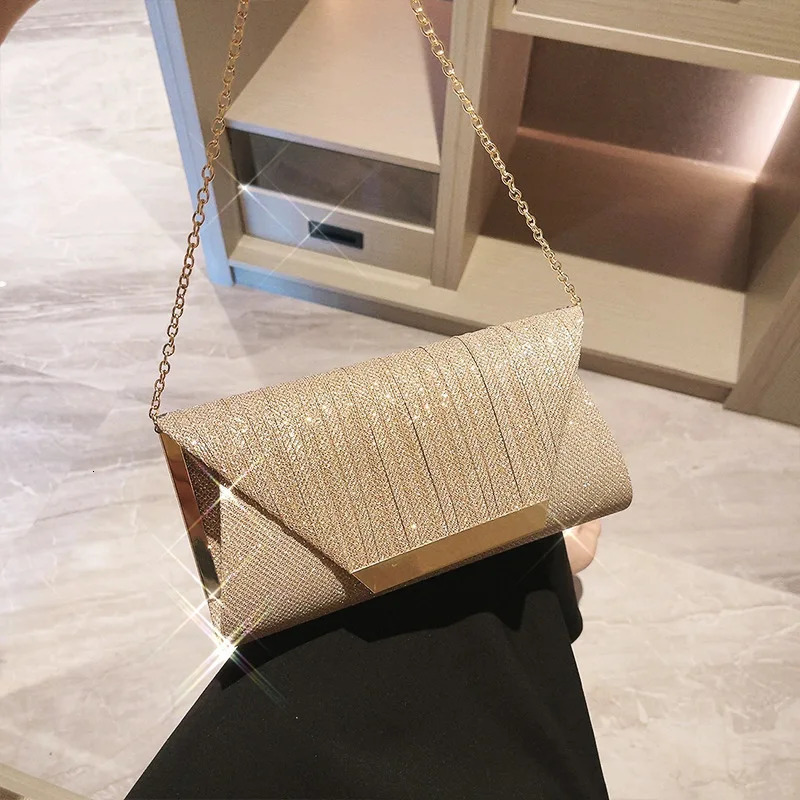 Women Exquisite Evening Bag Party Banquet Glitter Purse Lady Elegant Wedding Clutches Handbag Female Cocktail Chain Shoulder 241115