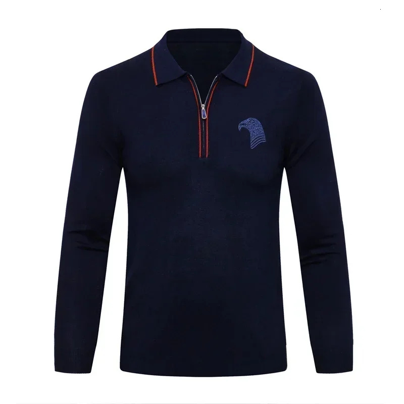 BILLIONAIRE BLKA CPTG Sweater Wool Men's 2024 New Warm Straight Elasticity Knitting Embroidery Quality Zipper Big Size M-5Xl