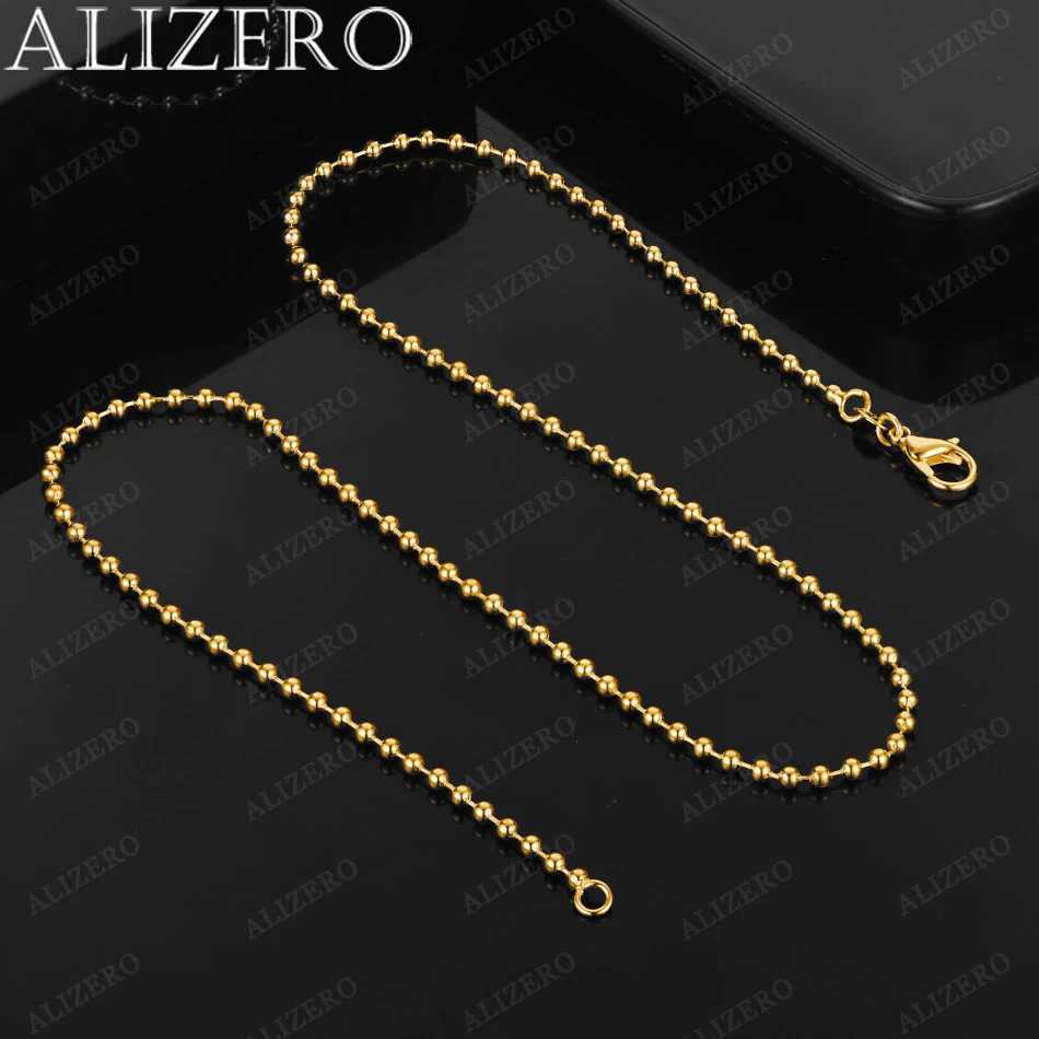 ZERO 18K gold 2mm bead chain necklace 16-30 inches womens and mens exquisite jewelry wholesale personalized trend bead necklace X241123
