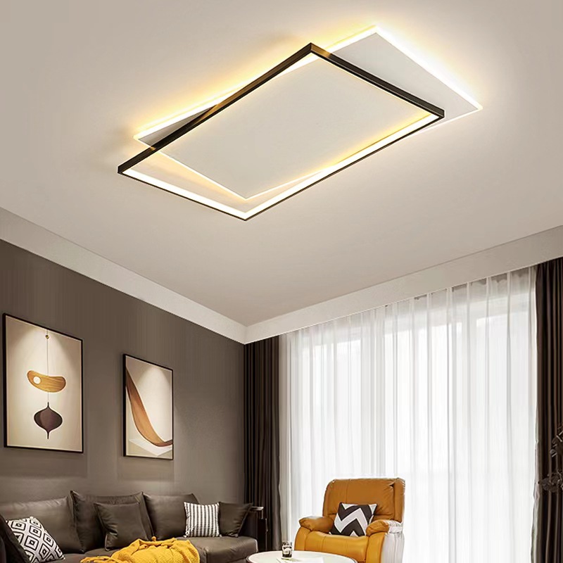 Simple Round Square Modern LED Chandeliers Lights Living Dining Room Kitchen Bedroom Hall Ceiling Lamps Home Indoor Lighting