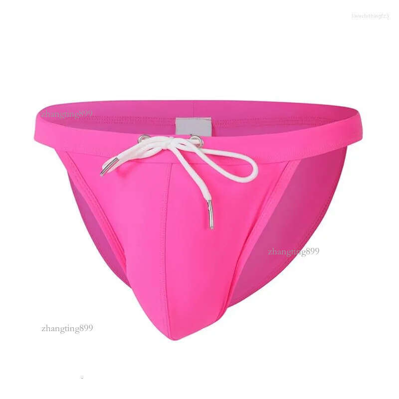 Men's Swimwear Sexy Mens Swim Briefs With Bulge Big Pouch Mini Swimming Trunks Brazilian Bikini Bathing Suit Beach Shorts Gay Desmiit