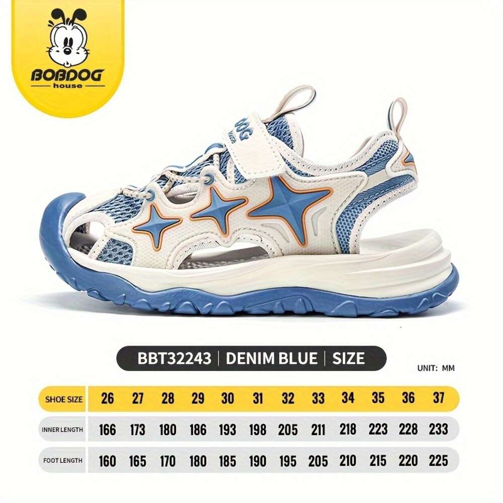 Bobdog Unisex Kid's Adorable Breathable with Hook Loop Fastener Comfy Casual Sneakers for Boy's & Girl's Outdoor Activities BBT32243