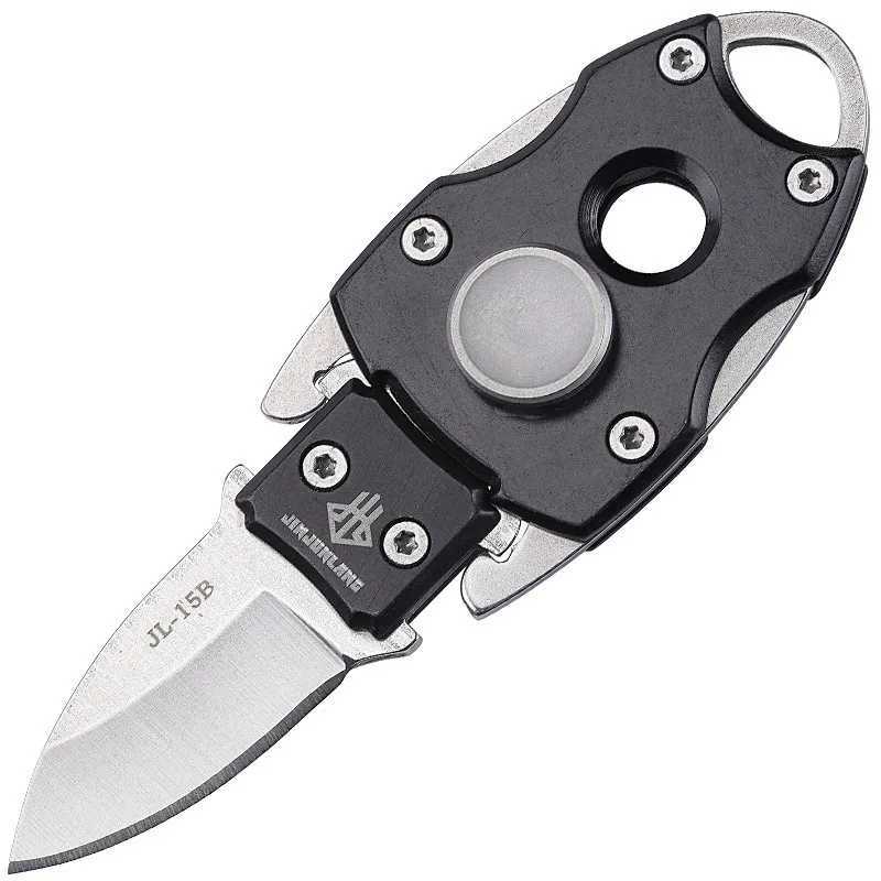 Decompression Toy 2in1 EDC Toys Fidget Spinner Mini Knife Outdoor Pocket High Hardness Self-defense Gyroscope for Adults Gift Small Folding Knife d240