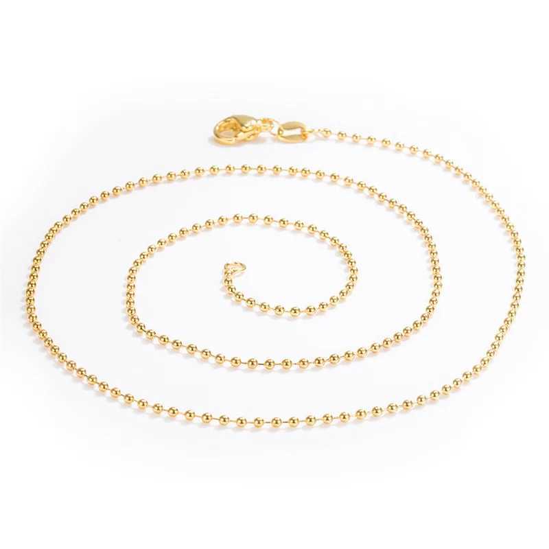 New necklace 18k gold necklace lamp bead gold chain womens jewelry necklace wedding party gift jewelry lobster buckle X241123