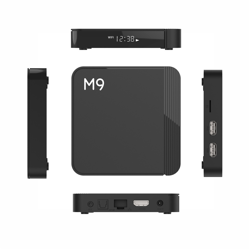 M9 ATV TV Box Big Voice remote 4K 2GB 16GB 4GB 32GB Dual Wifi Video Player Android 11 OS Set Top Box MTV VS Q8 tv box
