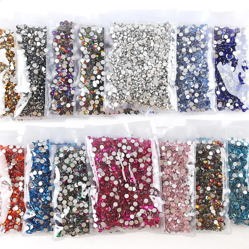 Wholesale in Bulk Rhinestones for Clothes DIY flat back Diamond Nail Rhinestone Decorations Crystals AB Glitter Face Art Stone 240412
