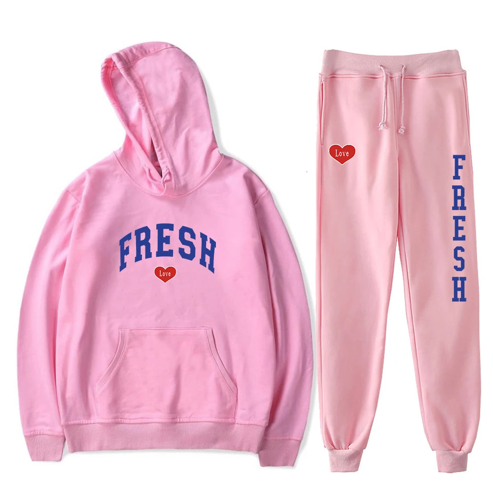 Sturnio Triplets Hoodie Jogging Pants Two Piece Set SweatshirtSweatpants Fresh Love Fashion Mens Set 241121