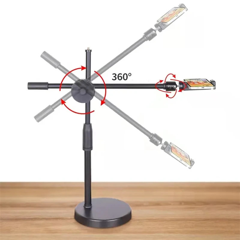 with Ring Tripod Light Table Tabletop Shooting Stand Tripods Mobile Phone Holder Boom Arm for Nail Art Pography 240418 top s
